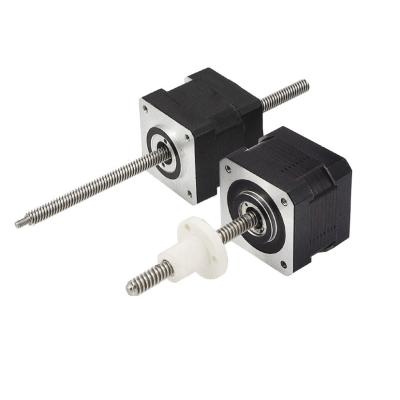 35LHS Series Six Wires 250N Force 2 Phase Nema14 No Captive & External Nut Hybrid linear Stepper Motors Linear Acuators