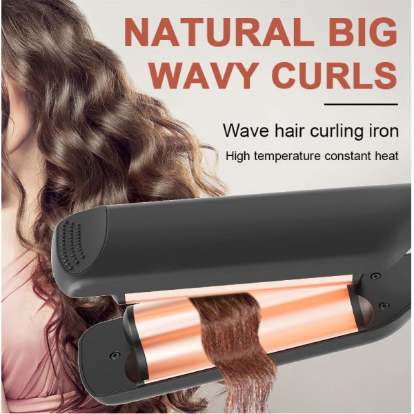 PTC electric Two Barrel Curling Wand , Ceramic 2 Barrel Hair Curler