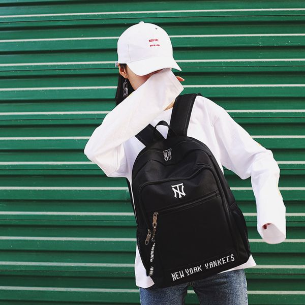 Korean version of cool letters backpack students fashion large capacity schoolbag waterproof casual backpack girl