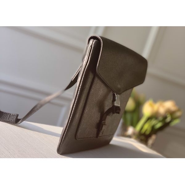 Leather Message Tote Ladies White Cross Body Bag Monogram Eclipse