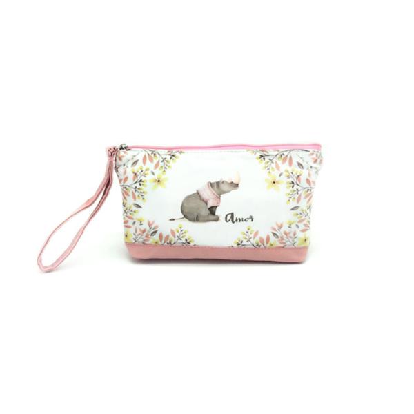 Cute Cartoon Printing Reusable Cotton Canvas Cosmetic Bag