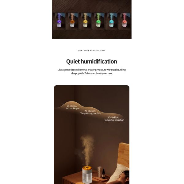 Color Changing Light Ultrasonic Humidifier Auto Shut Off For Home And Office