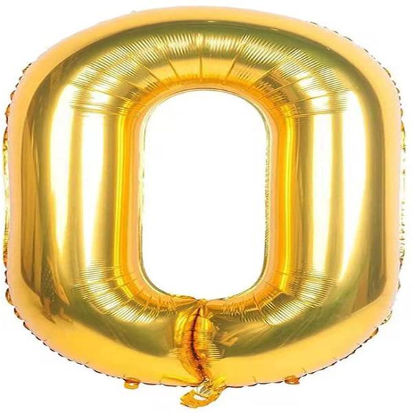 Gold Aluminum Foil Number 0-9 Balloons for Wedding and Party Decoration