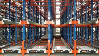 Q235B Steel Radio Shuttle Warehouse Racking Heavy Duty Shelving Multi Level Type
