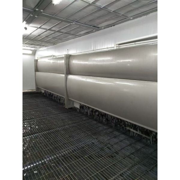 Stainless Steel Water Curtain Spray Booth Continuous Flow Of Water To Capture Sticky Paint Overspray