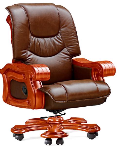 luxury wooden swivel big boss chair furniture #8345