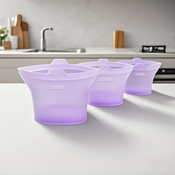 Eco-Friendly And Sustainable Silicone Food Storage Bags Featuring Airtight Seals, Heat Resistance, And Easy Cleaning – Ideal For Storing Snacks, Leftovers, Marinating, Travel Use, And Helping You Save