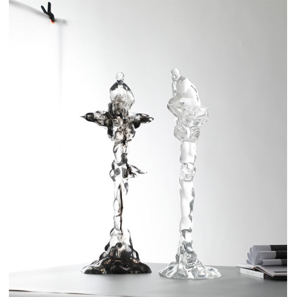 Customize decorative PMMA acrylic resin sculpture crafts for arts gallery
