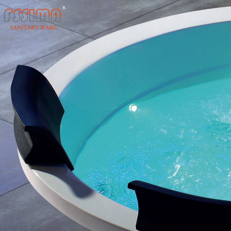 Freestanding круглая ванна водоворота с двигателями плавает джакузи 1700MM спа