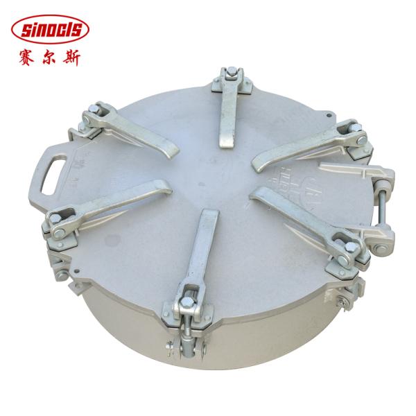 Highly Accurate Aluminum Alloy Six-jaw Quick-open Manhole Cover Seat for Tanker Explosion-proof