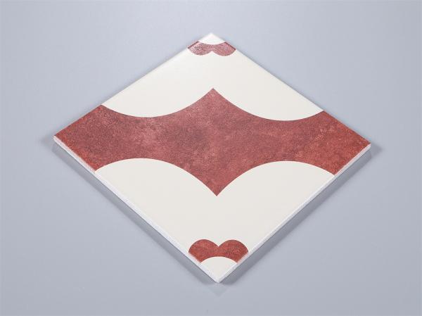 Red 20x20cm Ceramic Rustic Tile Indoor Floor Wall