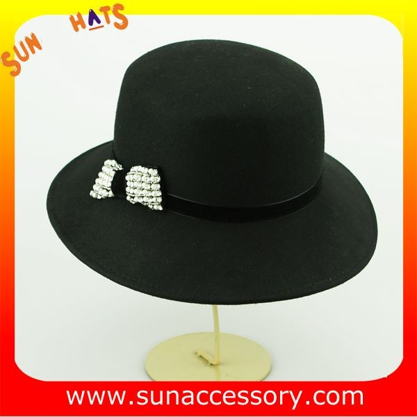 1403  hot sale mid brim hats wholesale for ladies,100% Australia wool felt hats