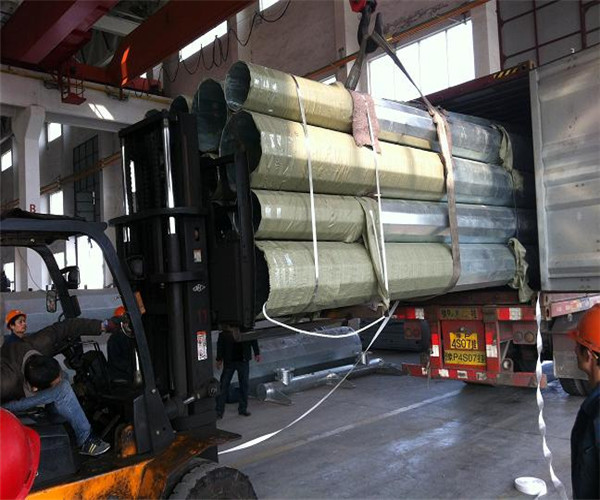 Burial Type Steel Tubular Pole Metal Power Pole 3mm Thickness Long Life Time