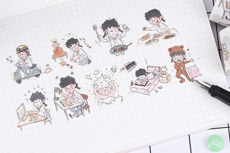 Многократная цепь красит Cuttable ленту 10m Deco Washi