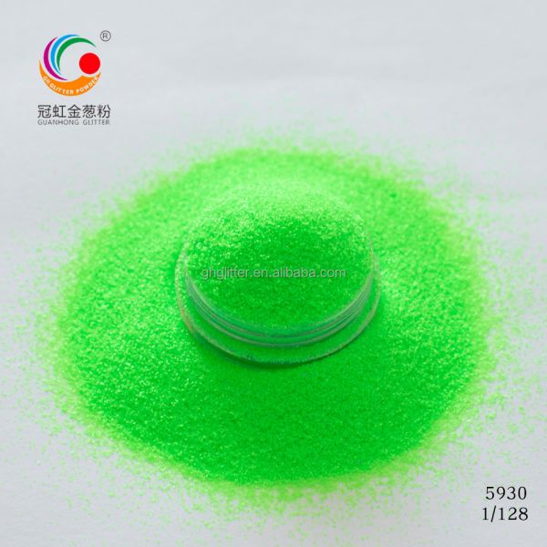 Print Method colors Fluorescent Glitter Powder for Christmas Decorations and Printing Crafts 1/8
