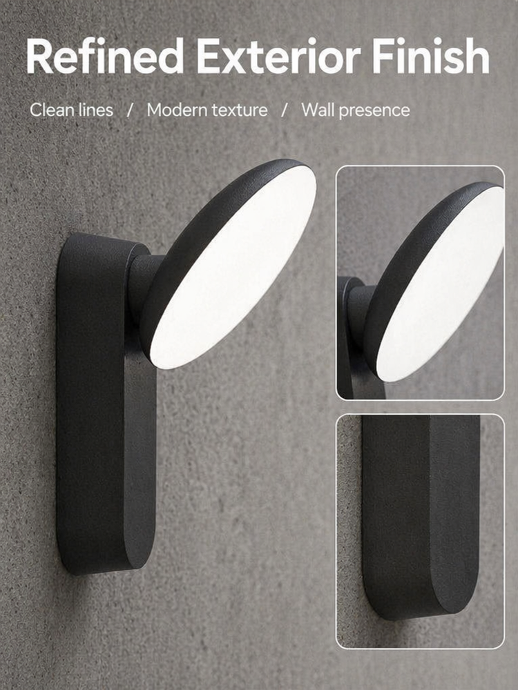 10W Adjustable Disc Outdoor Modern Outdoor Wall Lights 3000K For Porches Balcony Facades