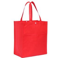 Foldable Custom Tote Bags / Purple  Non - woven Cloth Plain Shopping Bags