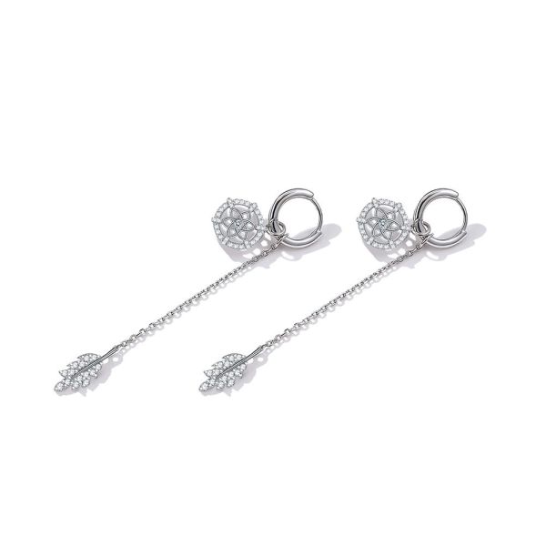 SGS серег хрустального шара серег 3A CZ ювелирных изделий 1.2g 0.26ft стерлинговый серебряный