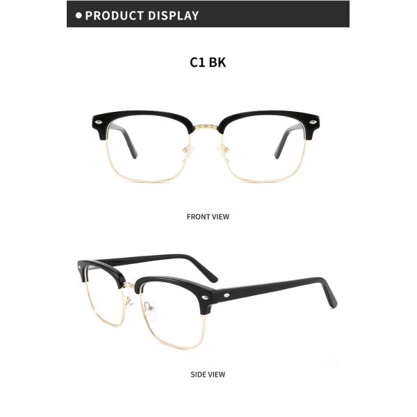 Квадрата людей ацетата металла стекел дизайнера объектив рецепта не ясный