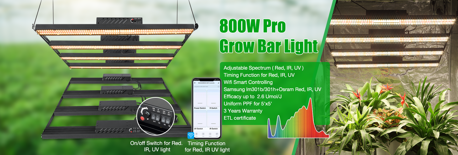 Гидропоника SAMSUNG LM301H CETL водоустойчивая 6x6 Bavagreen растет светлой
