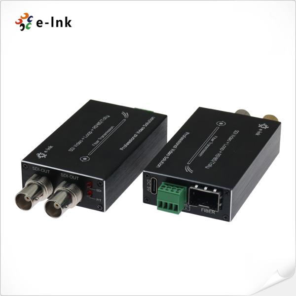 Mini 3G SDI Over Fiber Converter with Embedded Audio and Tally Signal Support