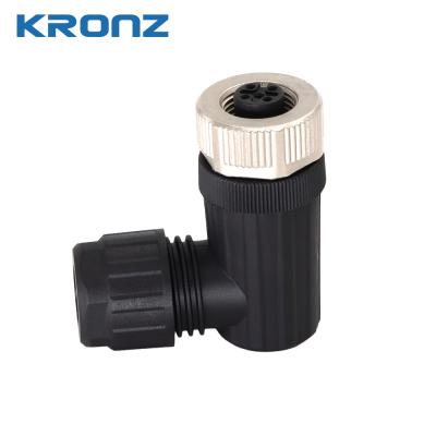 M12 4-Pin Field-Wireable Connector IP67 Screw Connection