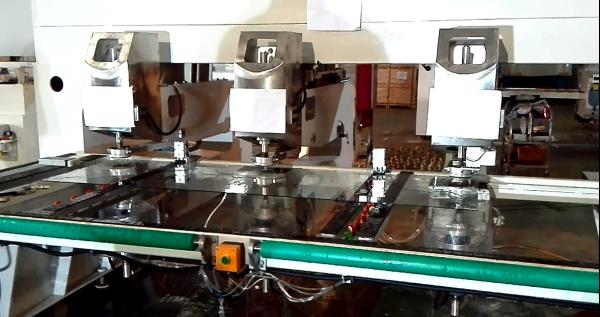Three Drill Heads Multi Hole Drilling Machine For Glass Furniture Table