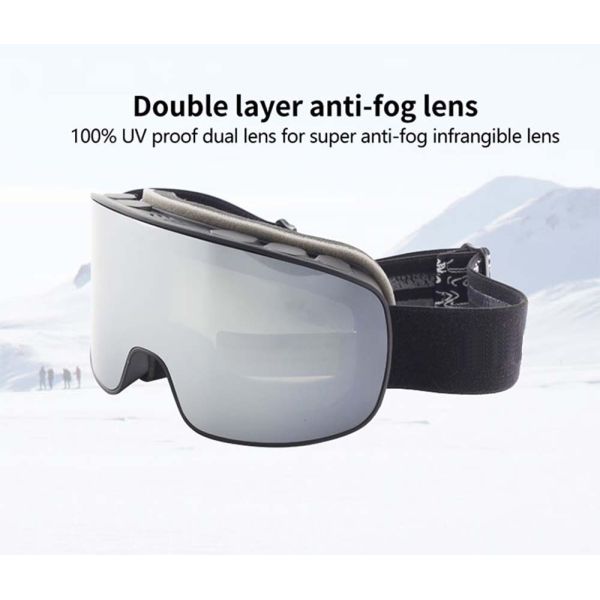 Custom Logo Accepted UV400 Cylindrical Lens Winter Sports Skiing Equipment Snow Goggles