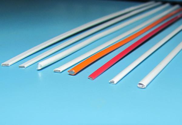 Flat Oval 0.04mm Red Polymer Coated Wire Corrosion Resistance