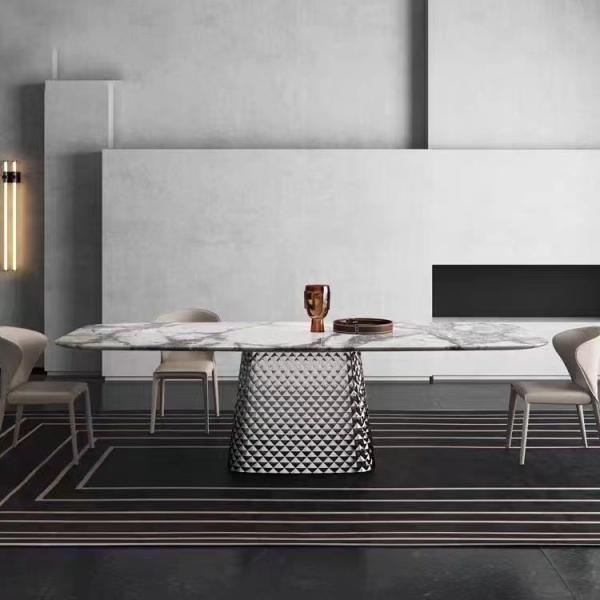 Voguish  Ceramic Marble Top Dining Table 10 Seat  Width Elegant