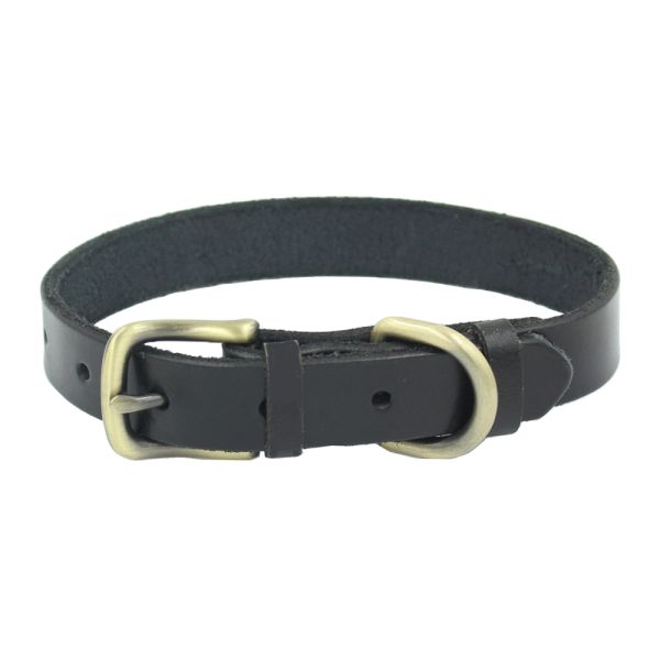 Personalized Pet Collars Genuine Leather Dog Collar Adjustable Fashion Leather Pet Cat Collar