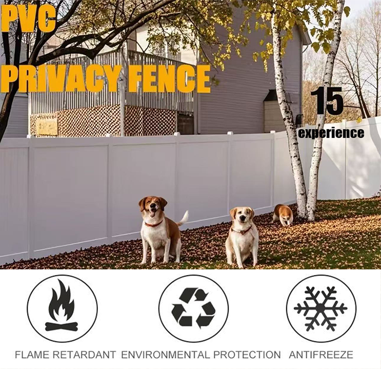 6 Feet * 8 Feet Width Pvc Privacy Fence Outdoor Security Fence