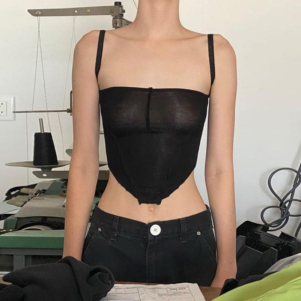 Halter Back Umbilical Ladies Camisole Tank Tops , Women's Camisole Tank Tops