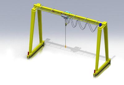 Pórtico forte Crane For Bridge Construction da viga da rigidez A3 10T único