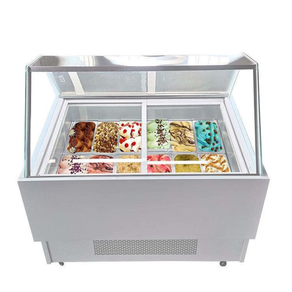 Wholesale Gelato Ice Cream Display / Ice Cream Showcase/Popsicle Display Freezer