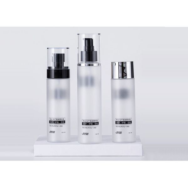 150ml  Plastic PET Perfume Bottles Frosted Electroplated Lotion Spray Pump