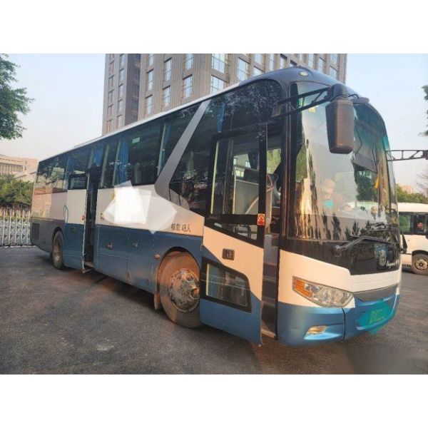 Used Zhongtong Bus LCK6119 48 Seats Rear Yuchai Engine Airbag Chassis Double Doors Nude Packing Left Hand Drive