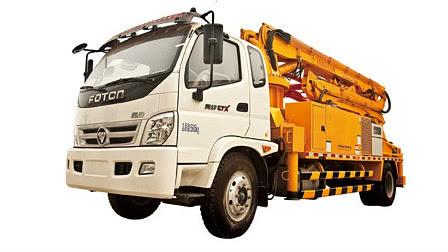 18m Truck mounted Concrete Boom Pump , Concrete Boom Pump Truck Fast Speed