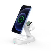 4 portatifs dans 1 induction magnétique de station sans fil du chargeur 15W