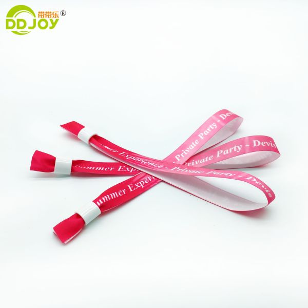 Customizable Festival Fabric Woven Wristbands with Adjustable Design and Custom Artwork