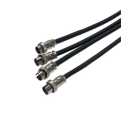 GX16 Welded Male Head Waterproof Power Connector With Wire 6 Core Metal Aviation