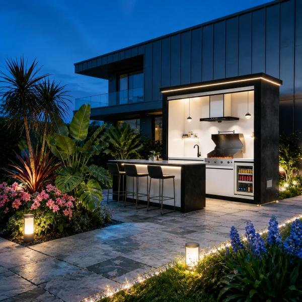 Rustproof Stainless Steel FAS Outdoor Kitchen with Modular Design and Integrated Cooking Functions– Standard Version