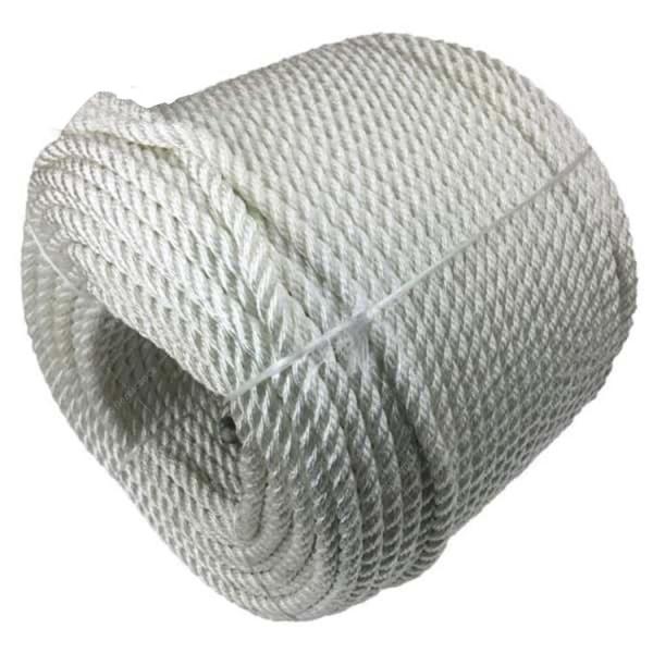 White Color Nylon Rope 32mm Diameter 3 Strand Twist Nylon Marine Rope