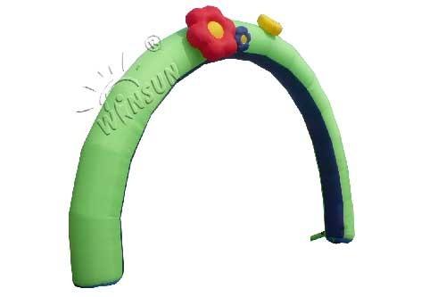0.9mm PVC Inflatable Advertising Arch / Rainbow Arch With Beautiful Flowers