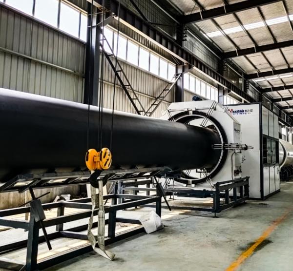 Single-screw HDPE Pipe Extrusion Line with Vacuum Calibration and PLC Automation for Water Gas Pressure Pipes