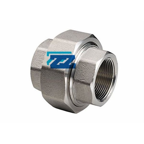 NPT 1 1 / 4 " Forged Steel Unions , ASTM A182 F321 Threaded Pipe Fittings