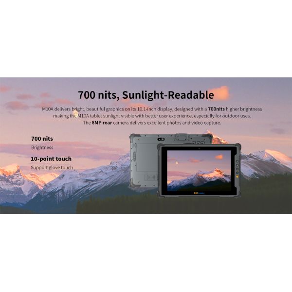 10Inch Rugged Tablets With Fingerprint USB IP65 Waterproof Intel Core I7 Big Battery