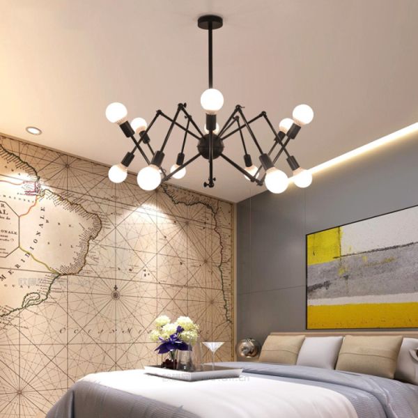 Паука искусства антиквариата регулируемого DIY E27 просторной квартиры Mordern свет нордического ретро винтажного современный привесной