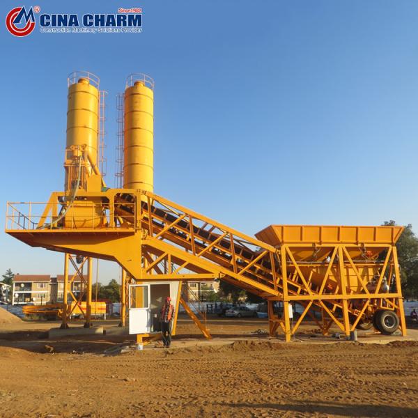 YHZS35 Mobile Concrete Mixing Plant 25m3/H Concrete Batch Plant