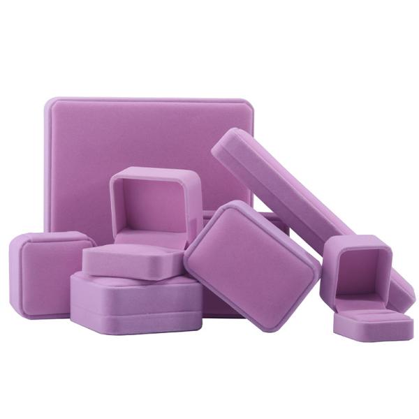 Hign quality  jewelry box hign end handmade pink velvet jewellery box for jewelry set